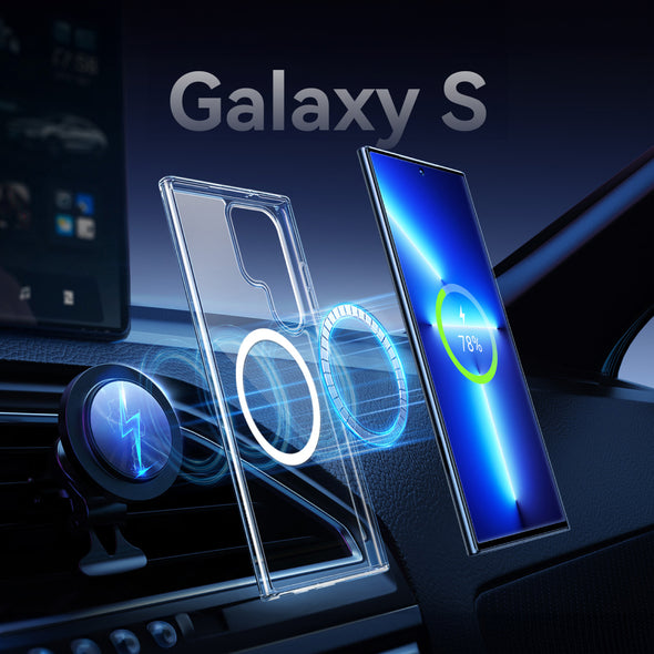 Samsung Galaxy S24 / S23 系列 Diamond-Mag 抗黃化MagSafe透明防摔手機殼